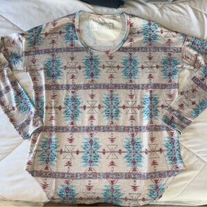 Panhandle Tribal print long sleeve